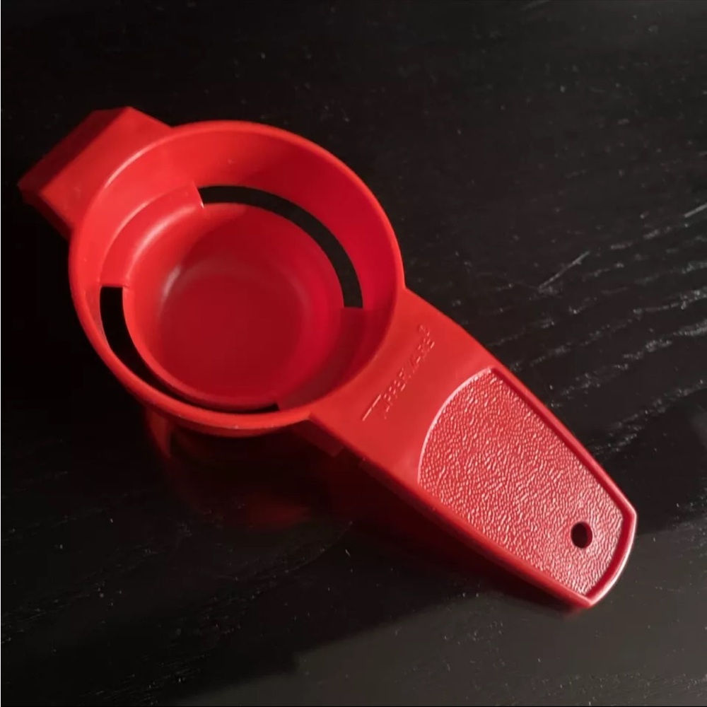 Vintage Tupperware Red Egg Separator Yolkster/Gadget